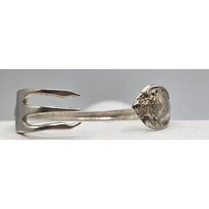 Handmade Silver Fork Bracelet By Oneida Ltd